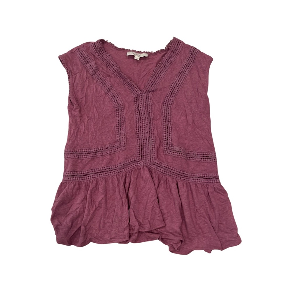 Loft burgundy blouse